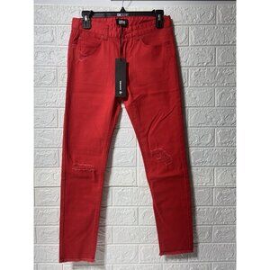NWT - IZZUE Women's Size 26 Slim Fit Red Skinny Jeans